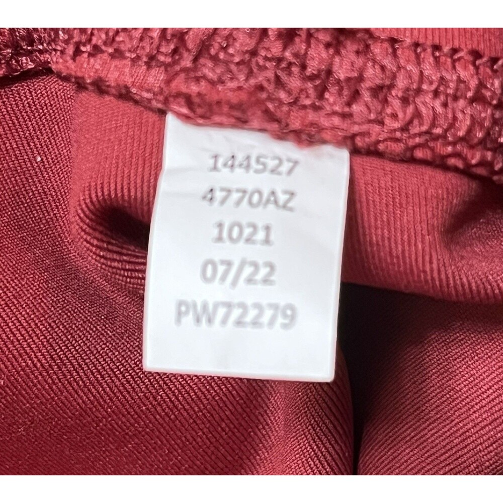 NWT 90 Degree Reflex Crossover Leather Look Leggings Flared Pants Womens XS Red - Picture 7 of 7